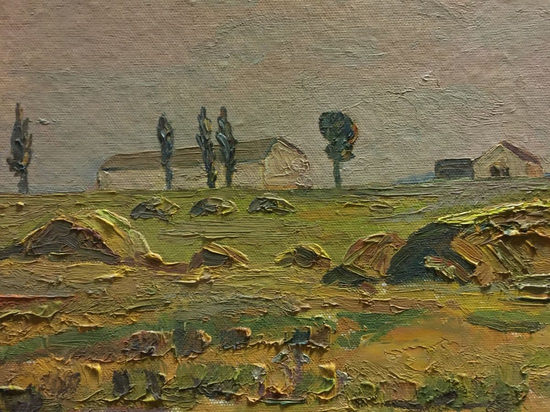 Oil painting Landscape with a house - 5