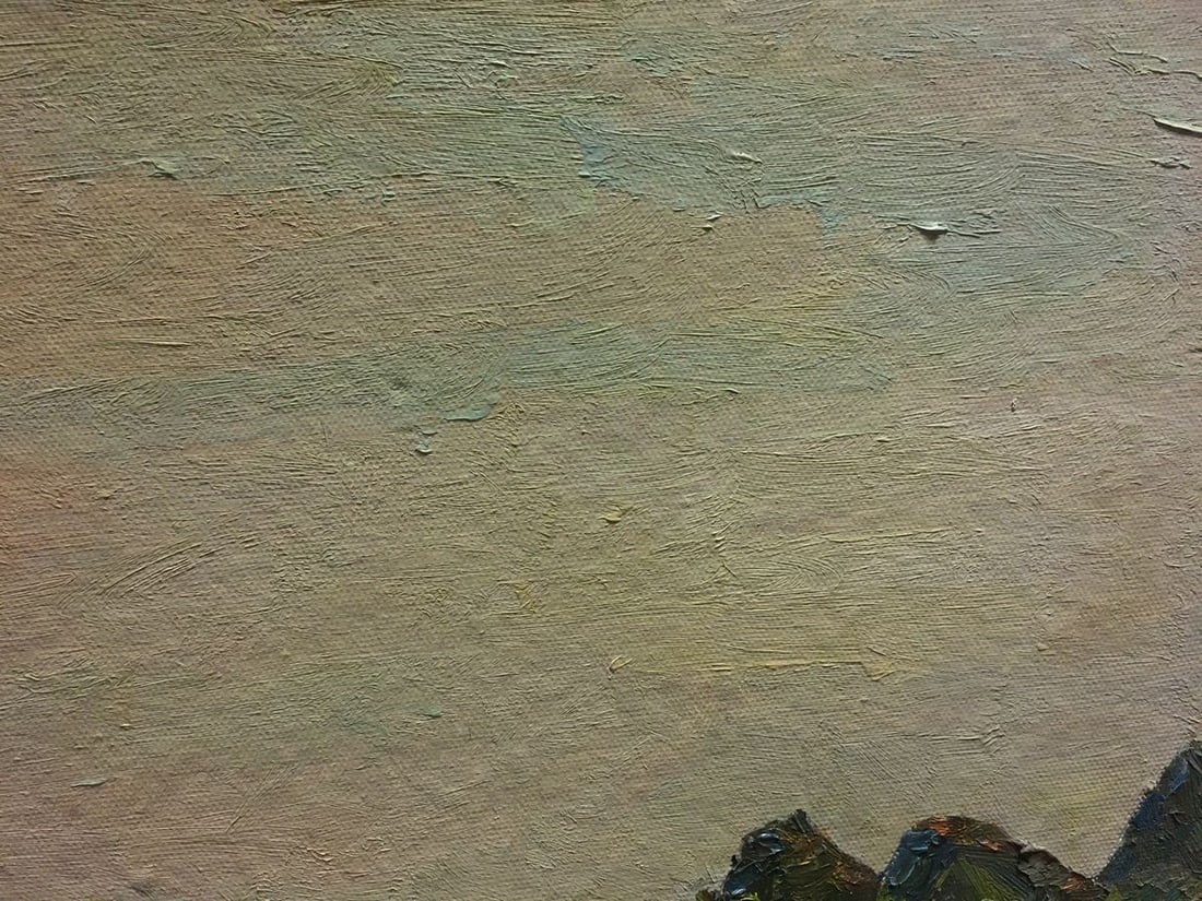 Oil painting Landscape with a house - 6