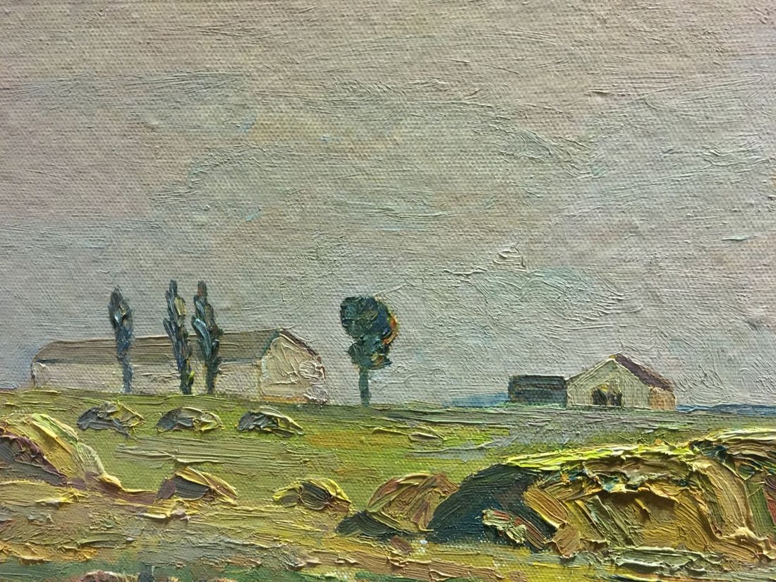 Oil painting Landscape with a house - 7