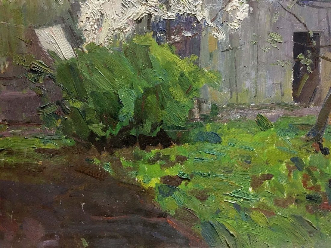 Oil painting Lonely house Les Vladimir Stepanovich - 3