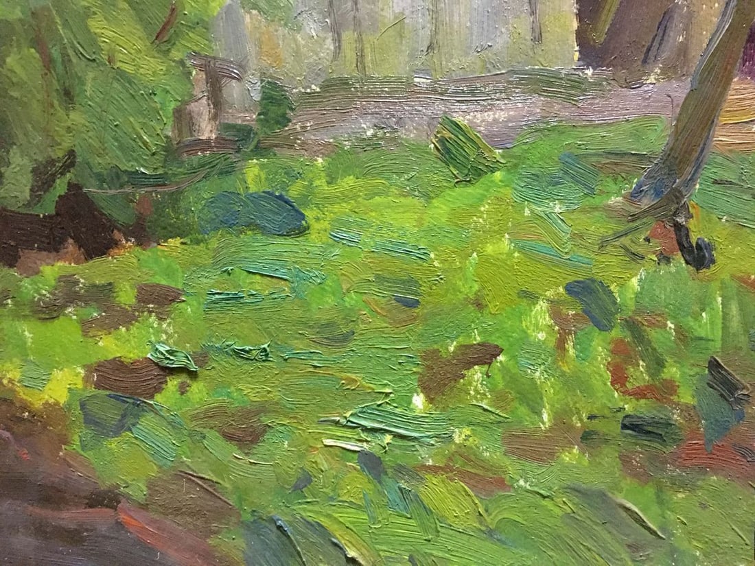 Oil painting Lonely house Les Vladimir Stepanovich - 5