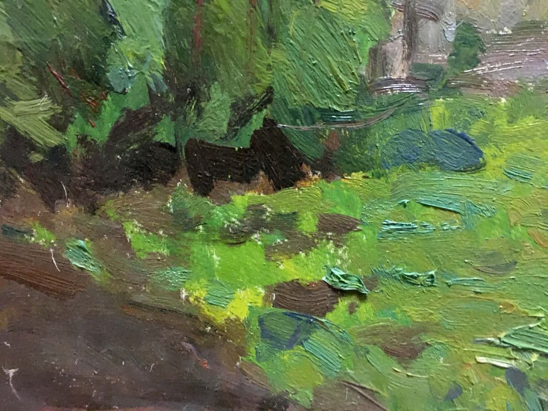 Oil painting Lonely house Les Vladimir Stepanovich - 6