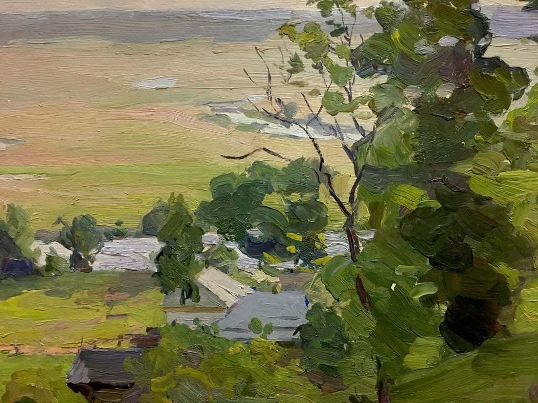 Oil painting Landscape of the village Gantman Moisey Faibovich - 3
