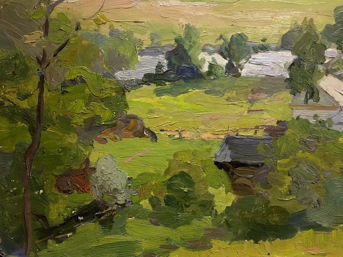 Oil painting Landscape of the village Gantman Moisey Faibovich - 5