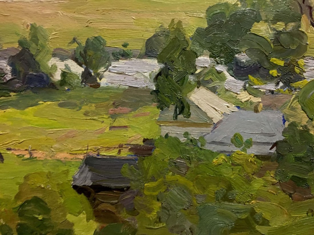 Oil painting Landscape of the village Gantman Moisey Faibovich - 6