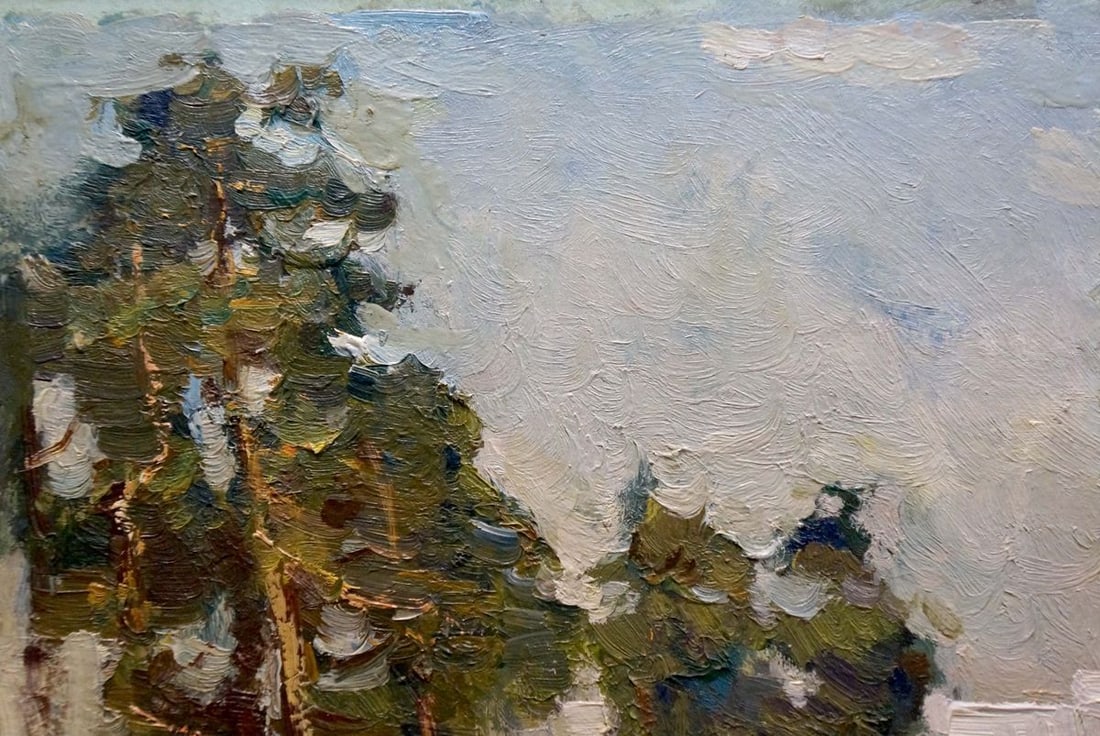 Oil painting In the forest on the outskirts - 4