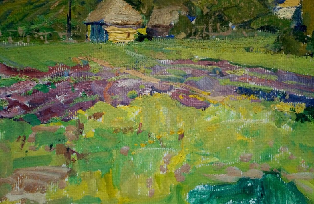 Oil painting Rural landscape Fomin Anatoly Nikiforovich - 2