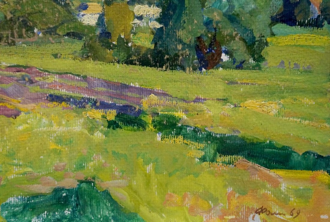 Oil painting Rural landscape Fomin Anatoly Nikiforovich - 5