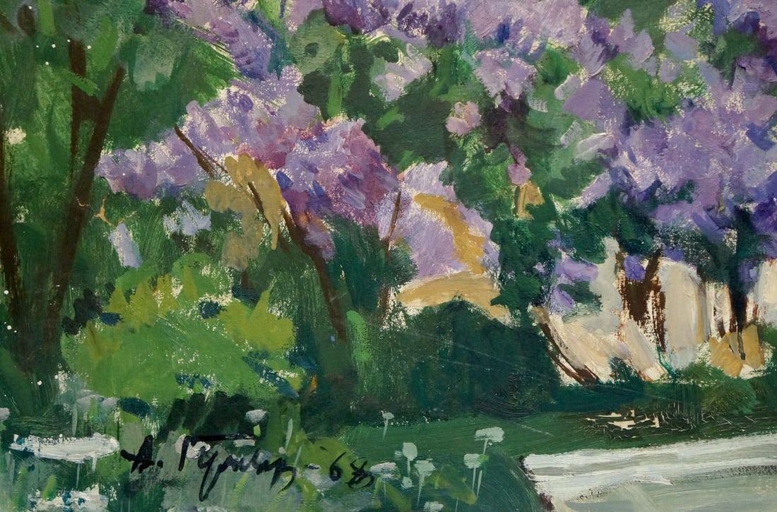 Oil painting Among the lilacs Gulyayev A. G. - 2