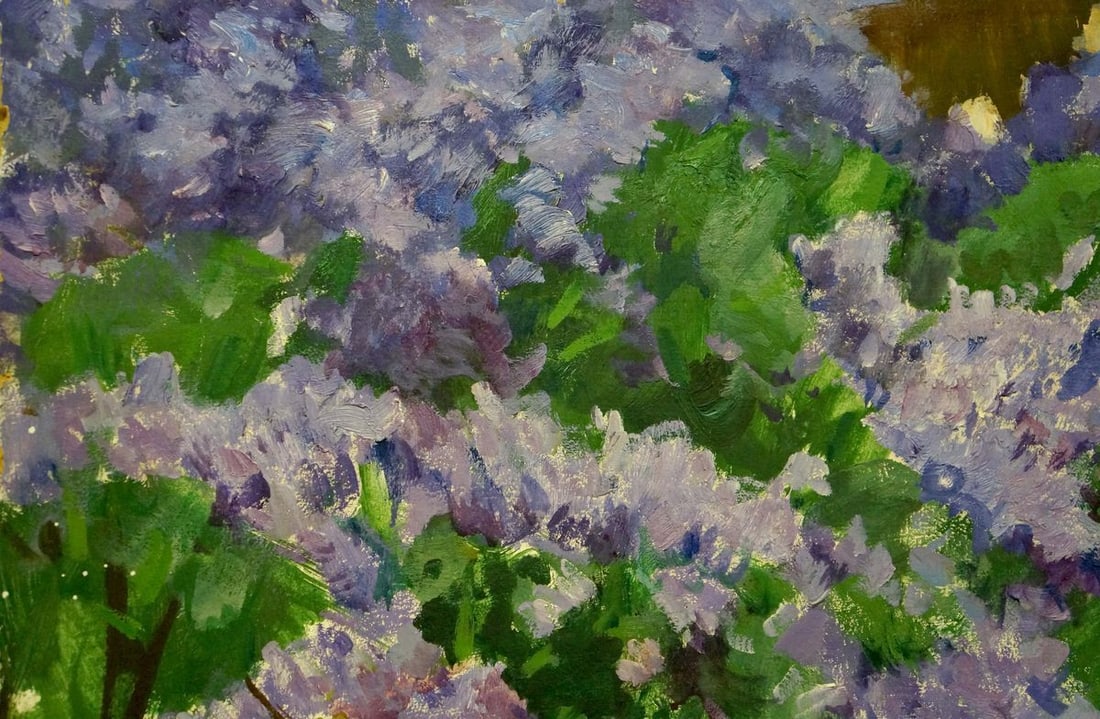 Oil painting Among the lilacs Gulyayev A. G. - 3