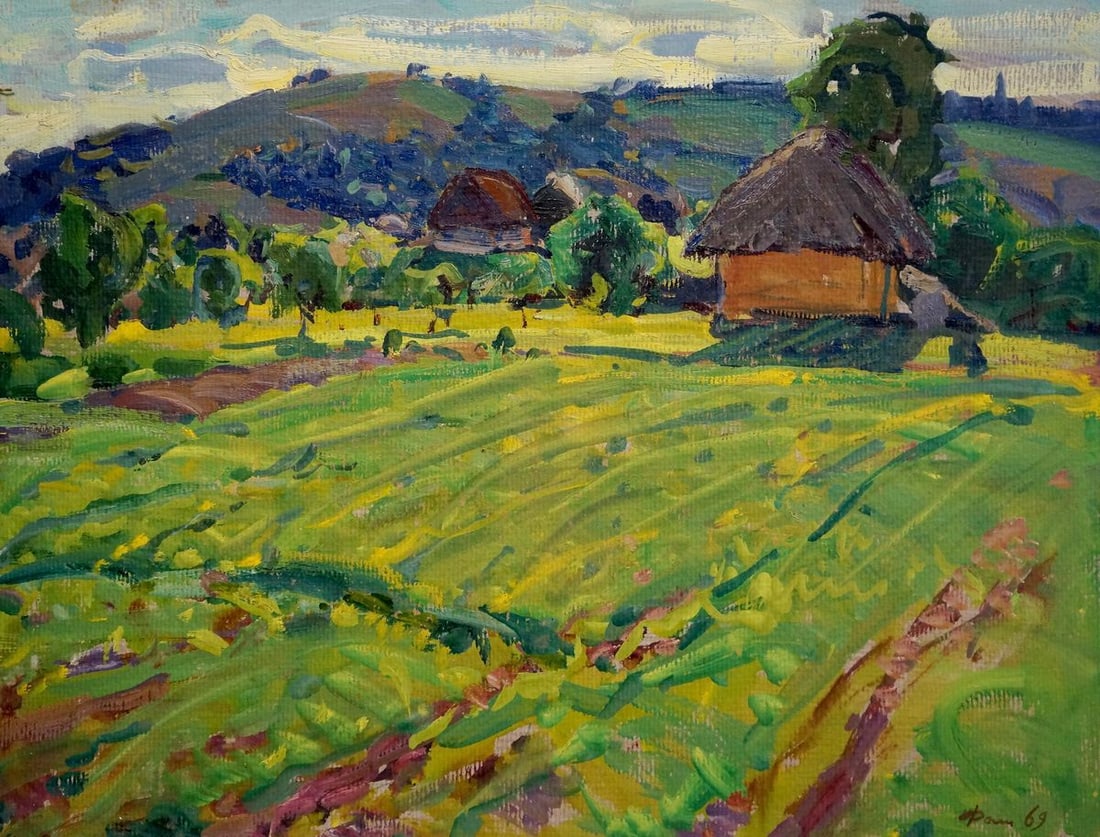 Oil painting The village of Mikhailovka Fomin Anatoly Nikiforovich: Title: Oil painting The village of Mikhailovka Fomin Anatoly Nikiforovich Description: No.Verns 206 *** ABOUT THIS PAINTING *** * TITLE: "The village of Mikhailovka" * ARTISTS: Fomin Anatoly Nikiforov