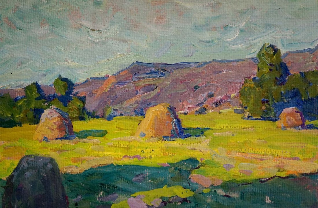 Oil painting Morning in the meadow Fomin Anatoly Nikiforovich - 3