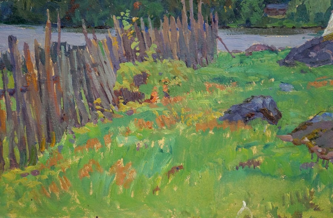 Oil painting In the village Fomin Anatoly Nikiforovich - 2