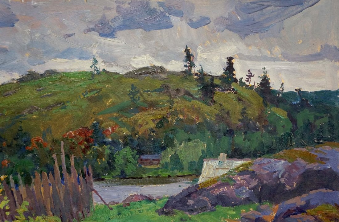 Oil painting In the village Fomin Anatoly Nikiforovich - 4