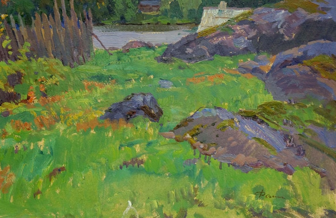 Oil painting In the village Fomin Anatoly Nikiforovich - 5