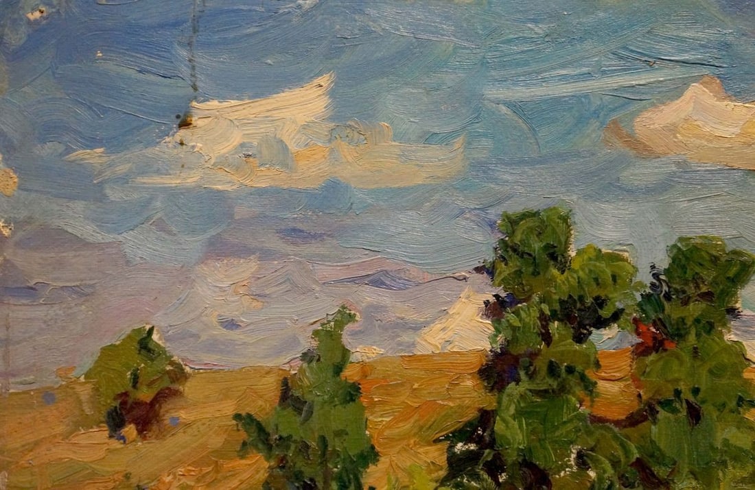 Oil painting Landscape with a river Kolosovsky Georgy Sergeevich - 3