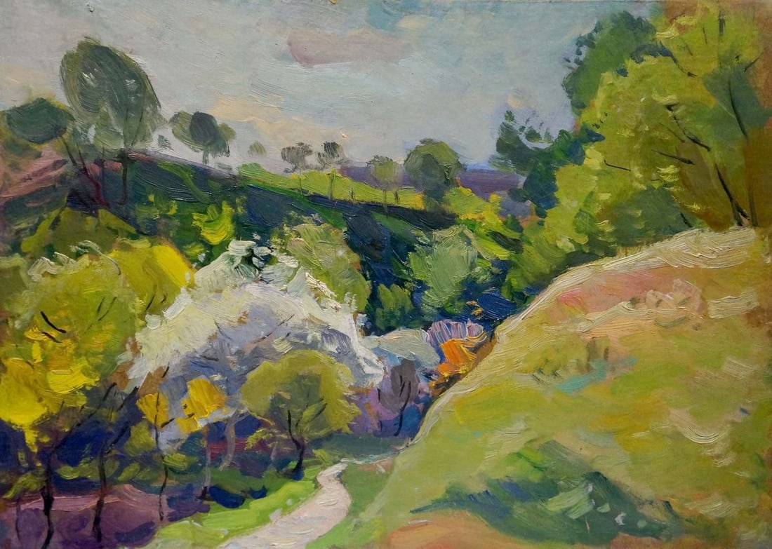 Oil painting Natural landscape Buryachok Nikolay Ivanovich: Title: Oil painting Natural landscape Buryachok Nikolay Ivanovich Description: No.Verns 499 *** ABOUT THIS PAINTING *** * TITLE: "Natural landscape" * ARTISTS: Buryachok Nikolay Ivanovich * SIZE: 26x3