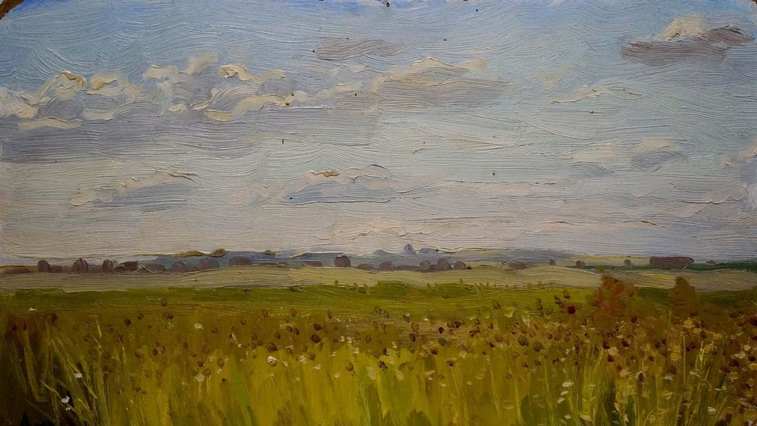 Oil painting Landscape fields (1 of 8)