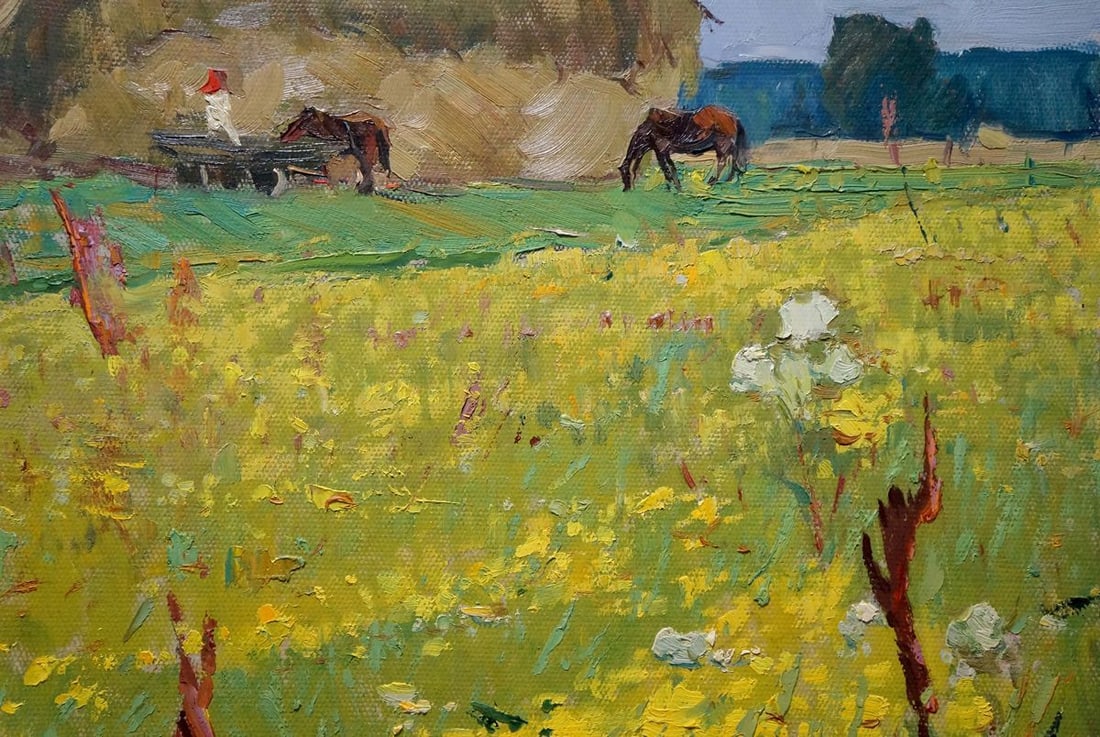 Oil painting Haystacks Sevastyanov Viktor Grigorievich - 3