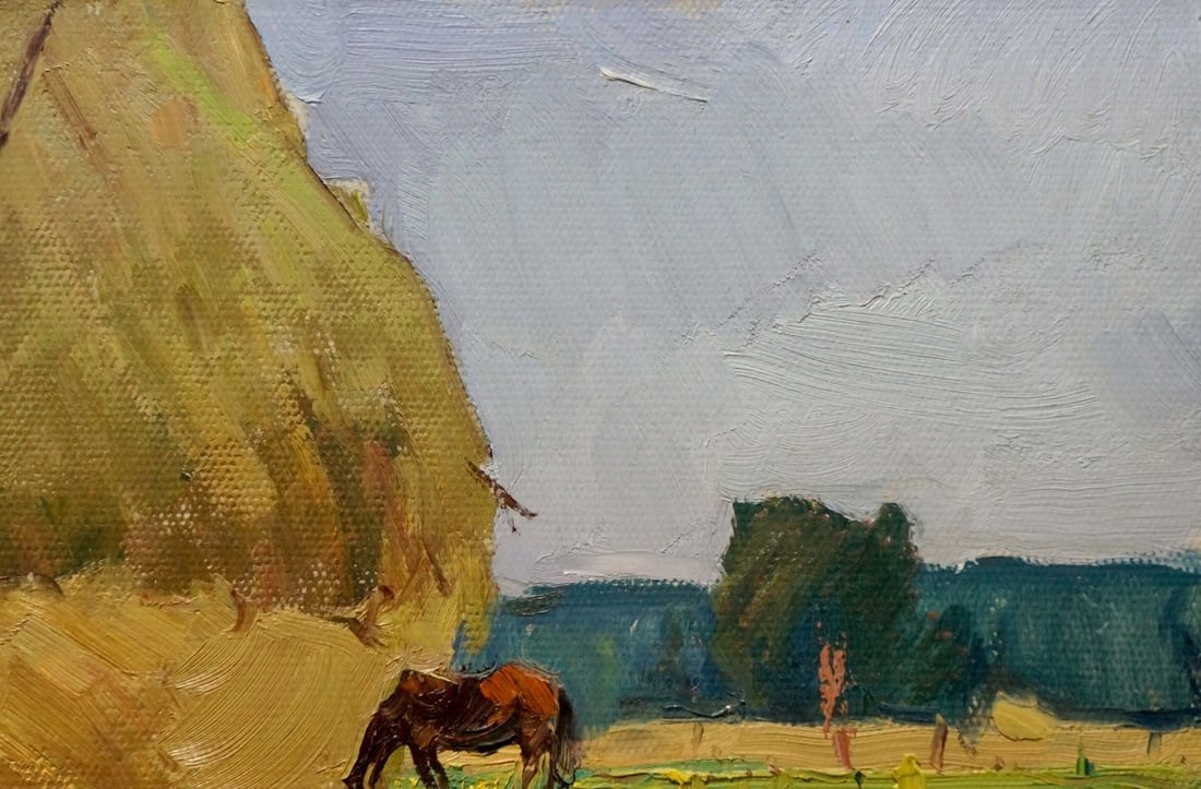 Oil painting Haystacks Sevastyanov Viktor Grigorievich - 5