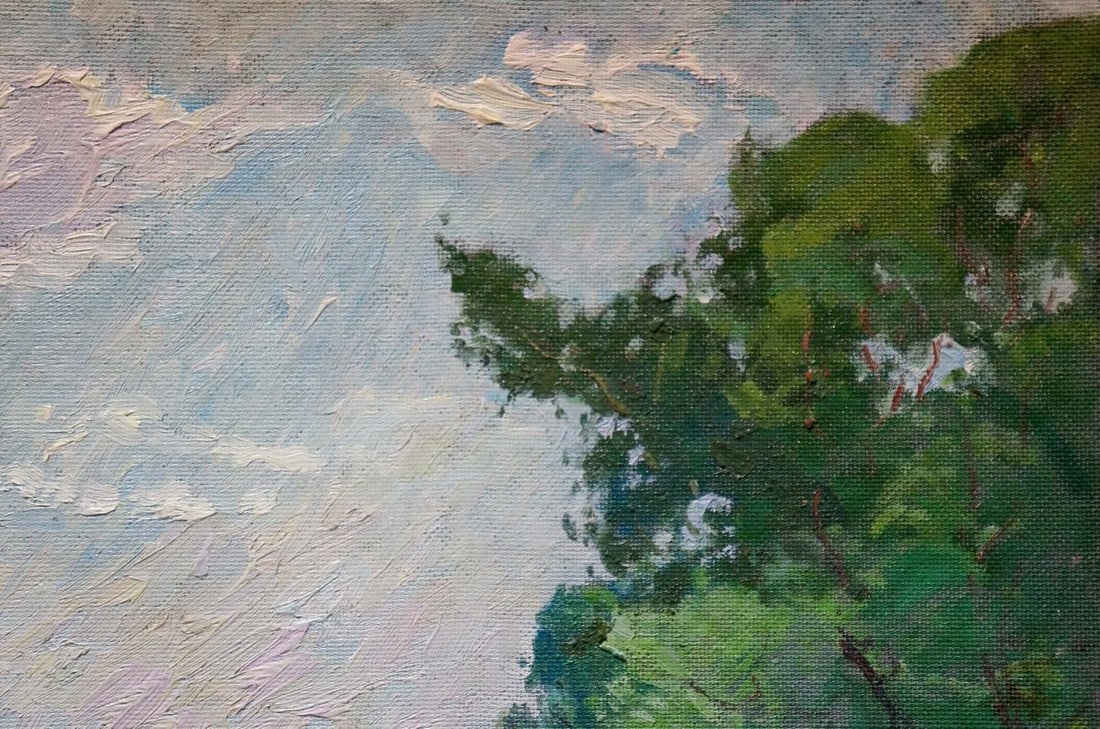 Oil painting Sevastyanov Viktor Grigorievich Field landscape - 4