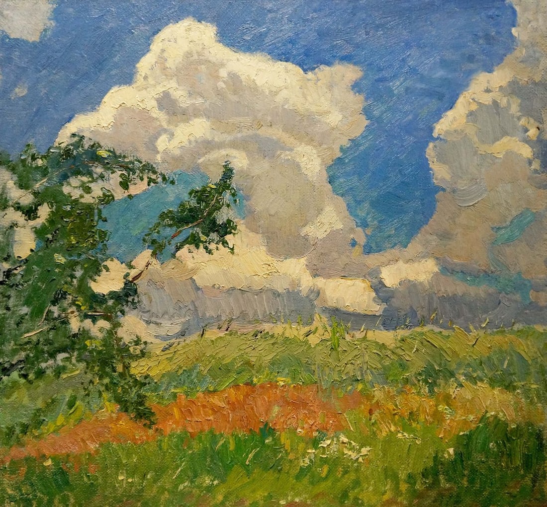 Oil painting Natural landscape Sevastyanov Viktor Grigorievich: Title: Oil painting Natural landscape Sevastyanov Viktor Grigorievich Description: No.Verns 778 *** ABOUT THIS PAINTING *** * TITLE: "Natural landscape" * ARTISTS: Sevastyanov Viktor Grigorievich * SI