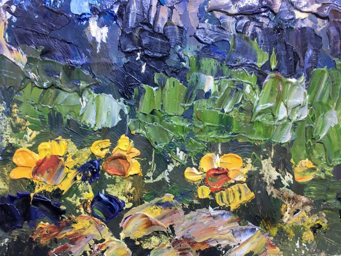 Oil painting Courtyard landscape Popov I. A. - 2