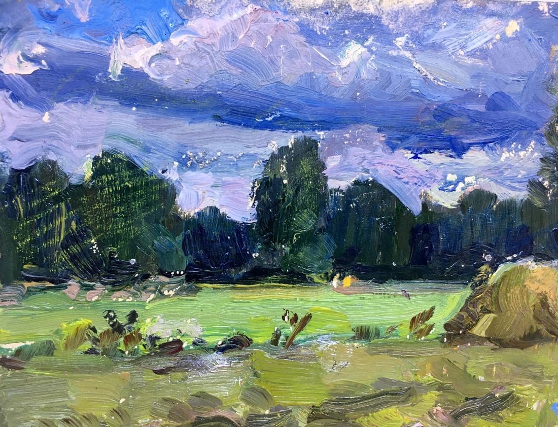 Oil painting Before the rain Popov I. A. - 2