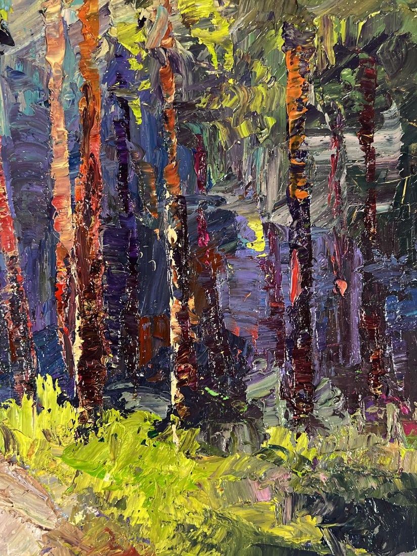 Oil painting A walk along a forest path Boris Serdyuk - 9