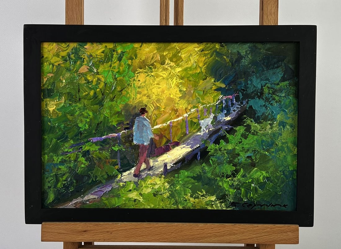 Oil painting Forest bridge over the river Boris Serdyuk: Title: Oil painting Forest bridge over the river Boris Serdyuk Description: No.AAA6400 *** ABOUT THIS PAINTING *** * TITLE: "Forest bridge over the river" * ARTISTS: Boris Serdyuk * SIZE: 20x30 cm/7.8