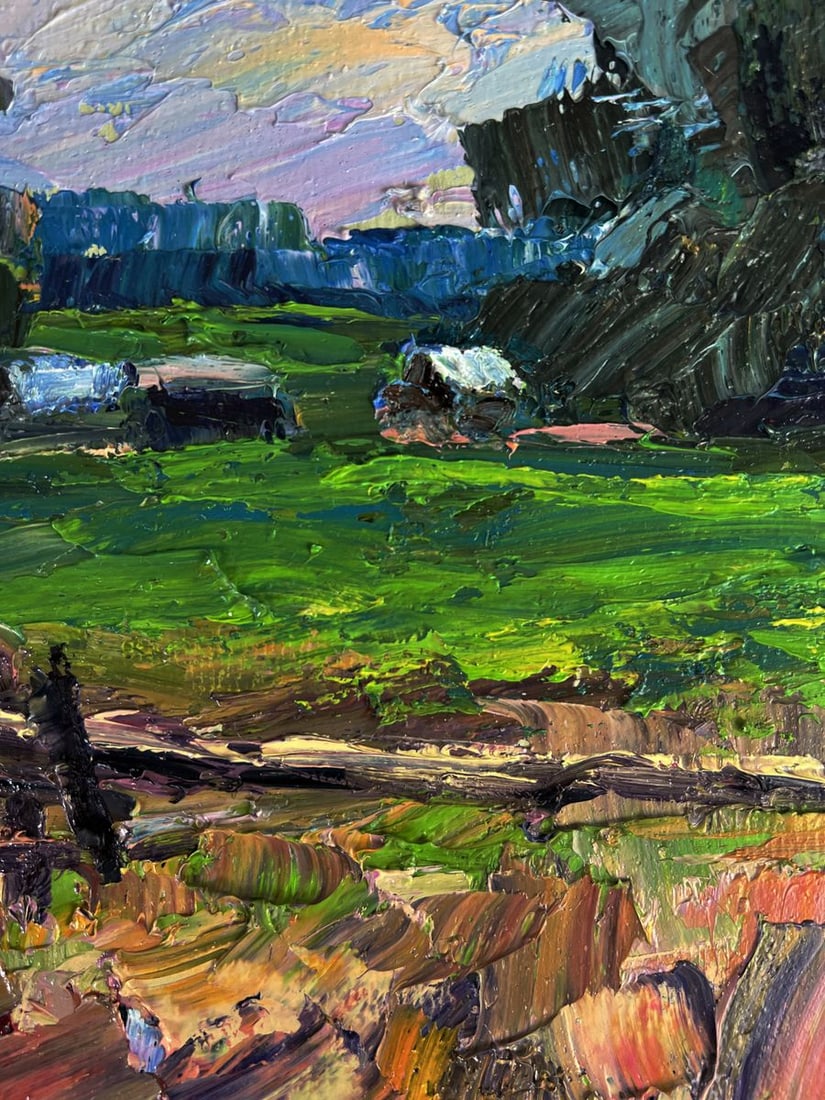 Oil painting The edge of the village Boris Serdyuk - 10