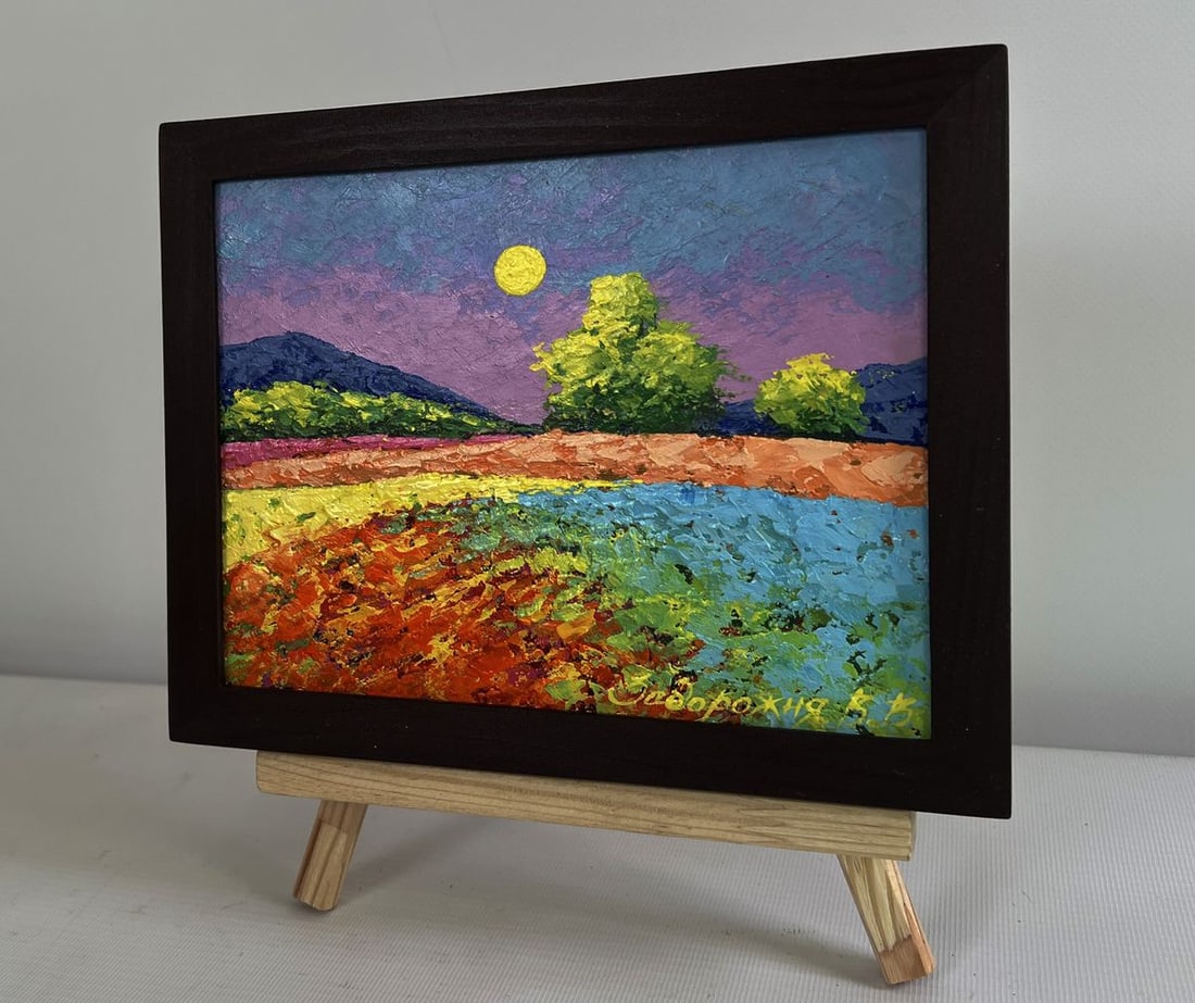 Oil painting Pink silky sunset V. Zadorozhnya - 2