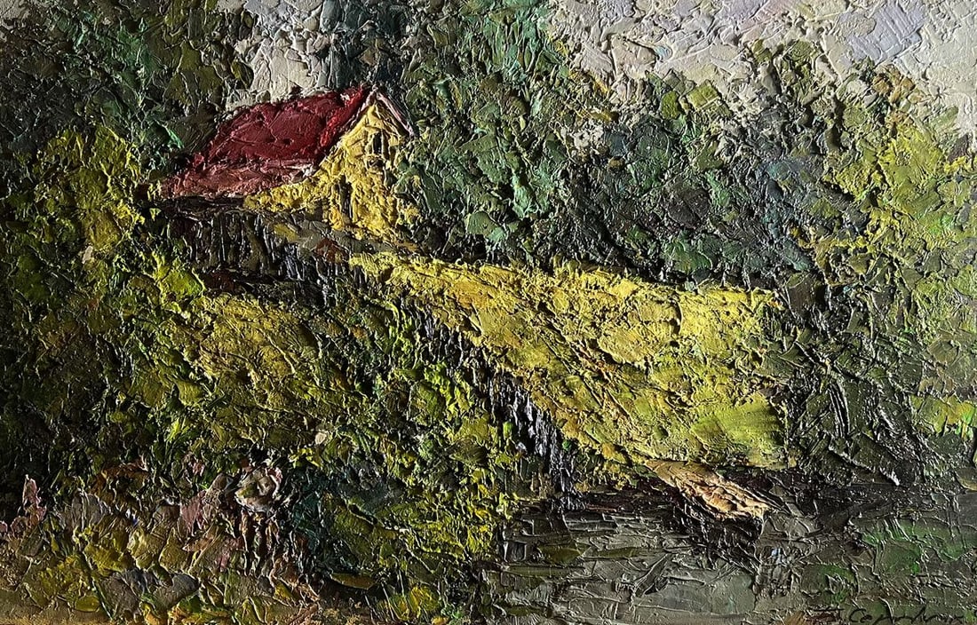 Oil painting House near the pond Boris Serdyuk - 3