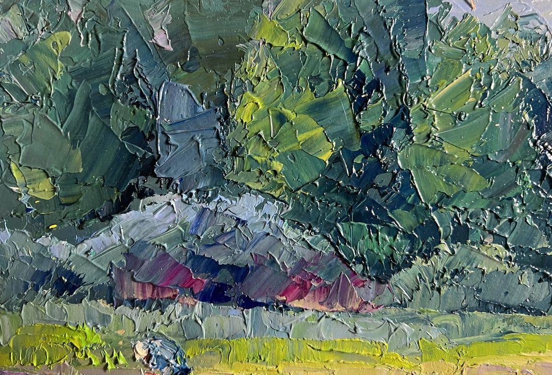 Oil painting Preparing for winter Boris Serdyuk - 5