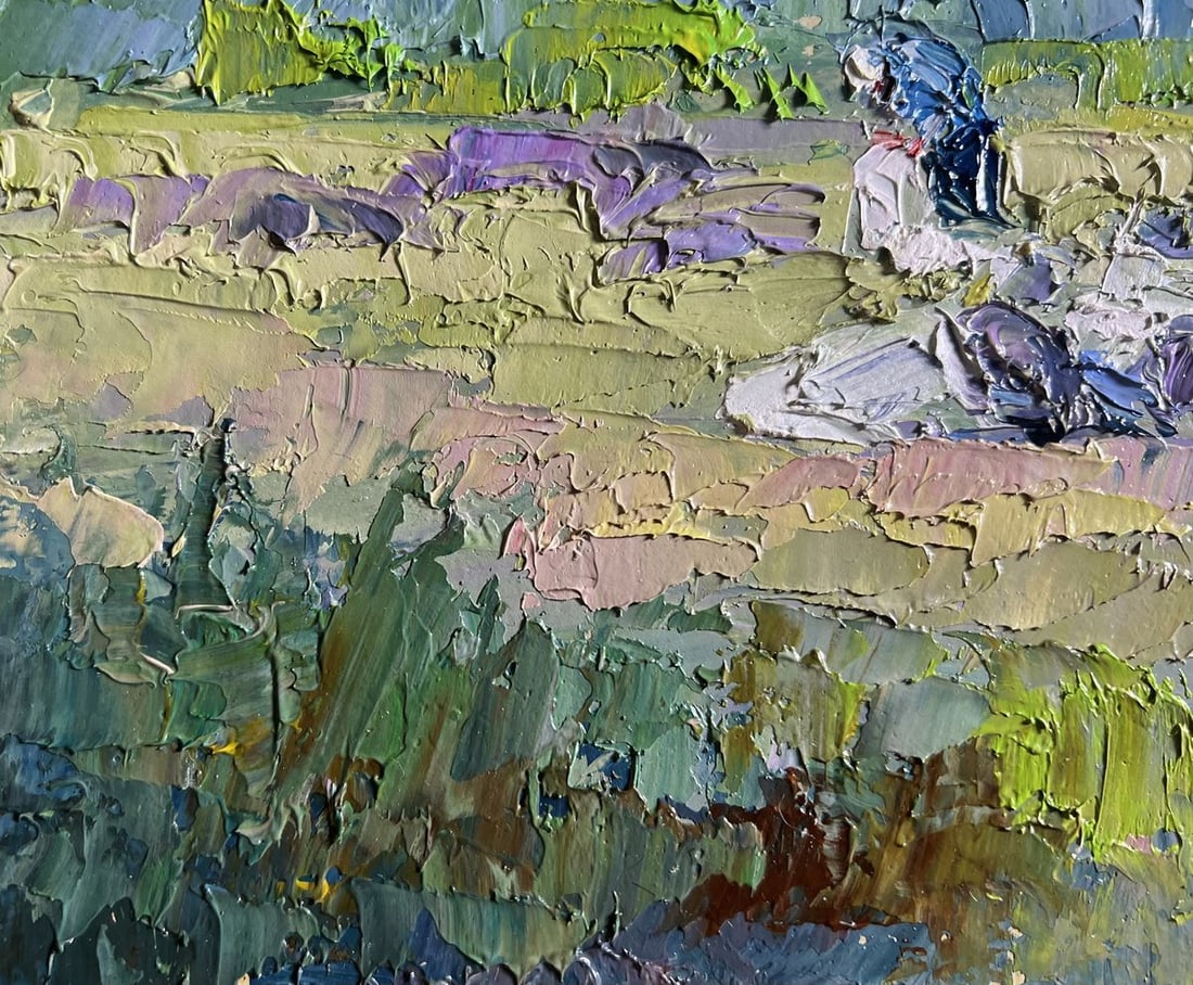 Oil painting Preparing for winter Boris Serdyuk - 8