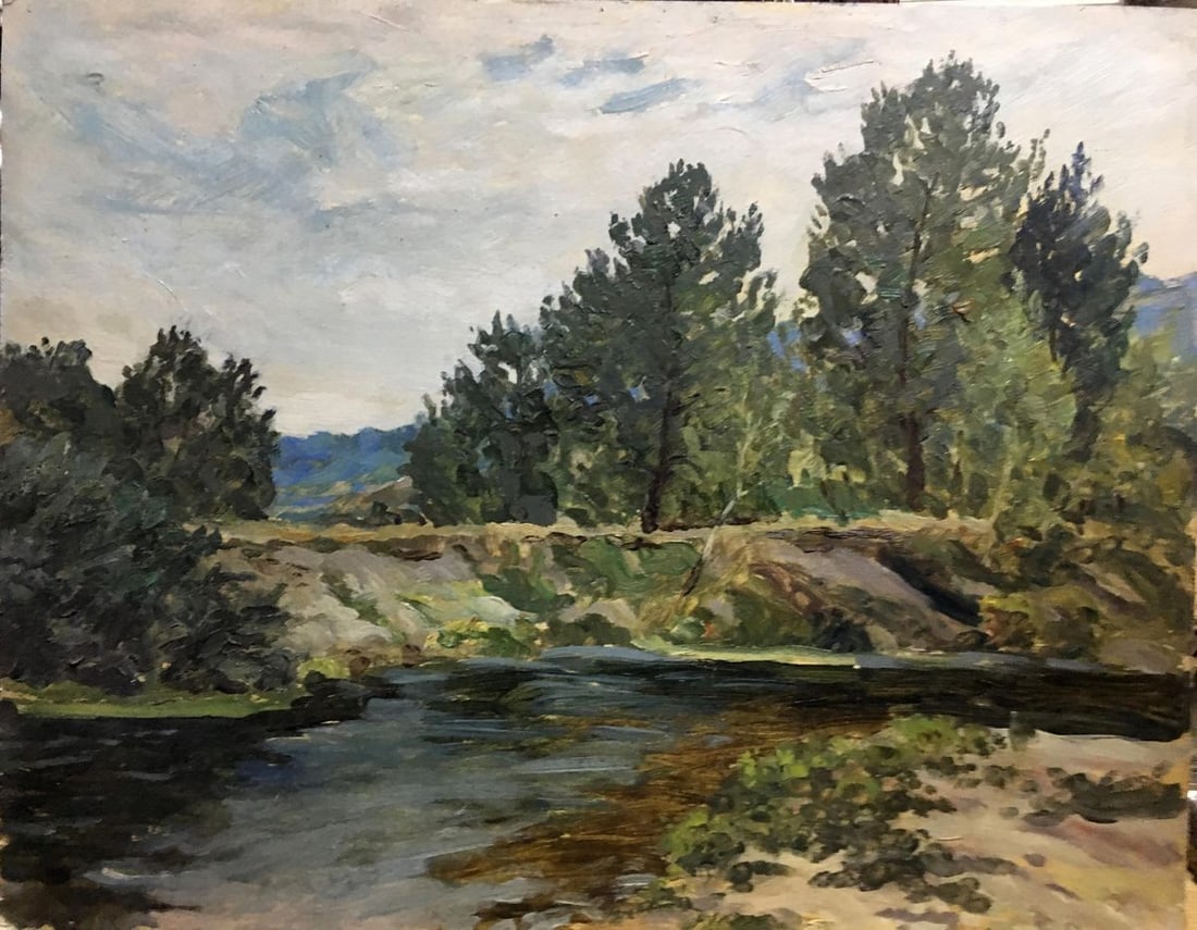 Oil double painting summer nature A. Cherkas - 7
