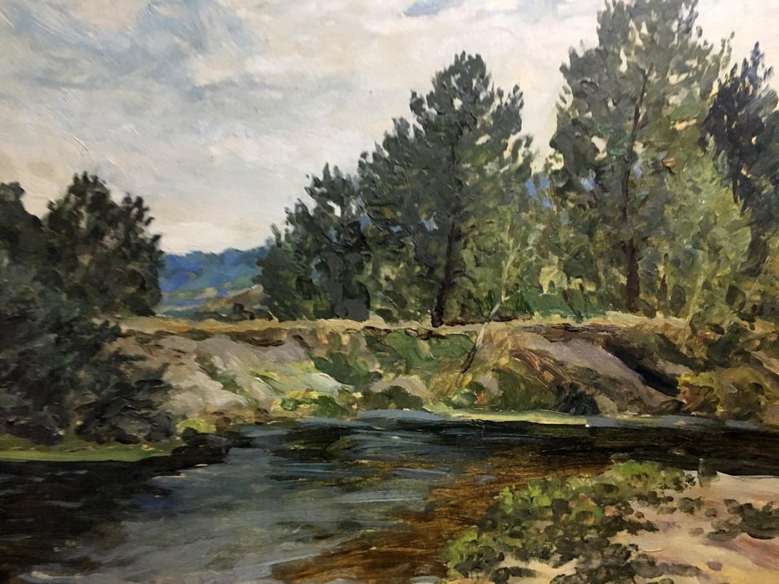 Oil double painting summer nature A. Cherkas - 8