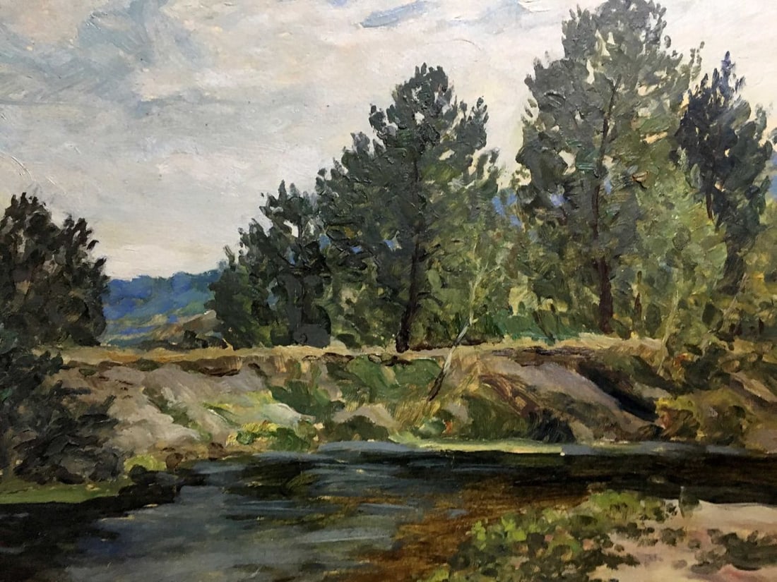 Oil double painting summer nature A. Cherkas - 9