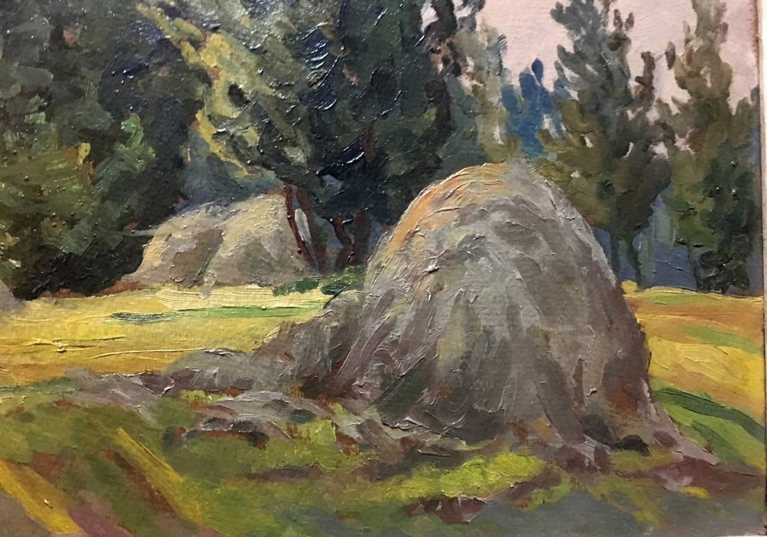 Oil painting Evening in the meadow Alexander Georgievich Cherkass - 5