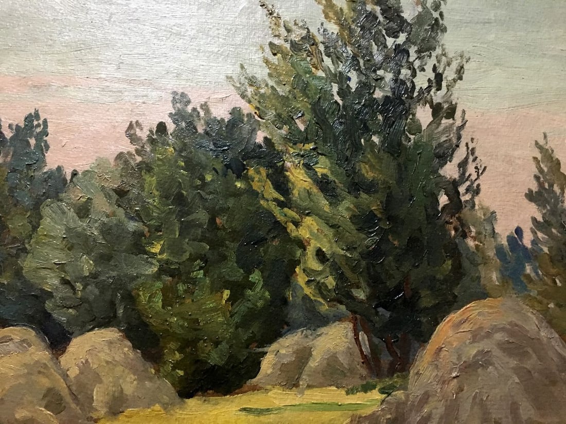 Oil painting Evening in the meadow Alexander Georgievich Cherkass - 6