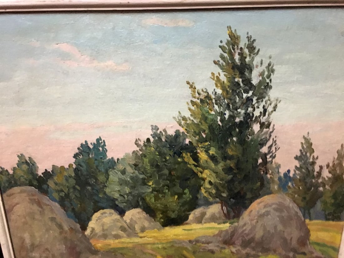 Oil painting Evening in the meadow Alexander Georgievich Cherkass - 8