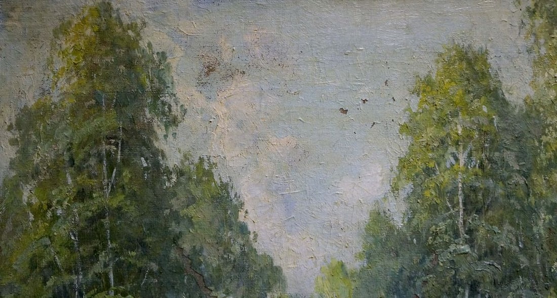 Oil painting Forest landscape Mikhail Valentinovich Arkhangelsky - 4