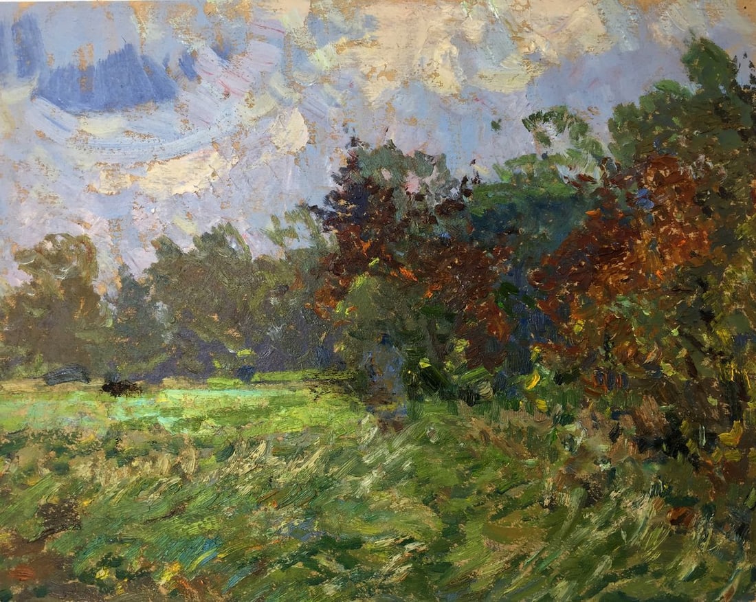 Oil painting Glade in the forest Sevast'yanov Viktor Grigor'yevich: Title: Oil painting Glade in the forest Sevast'yanov Viktor Grigor'yevich Description: No.GS 214 *** ABOUT THIS PAINTING *** * TITLE: "Glade in the forest" * ARTISTS: Sevast'yanov Viktor Grigor'yevich