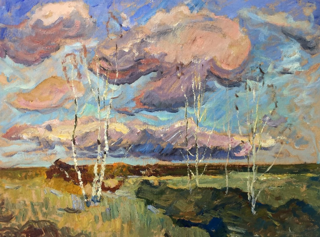 Oil painting Meadows Sevast'yanov Viktor Grigor'yevich: Title: Oil painting Meadows Sevast'yanov Viktor Grigor'yevich Description: No.GS 215 *** ABOUT THIS PAINTING *** * TITLE: "Meadows" * ARTISTS: Sevast'yanov Viktor Grigor'yevich * SIZE: 33x44