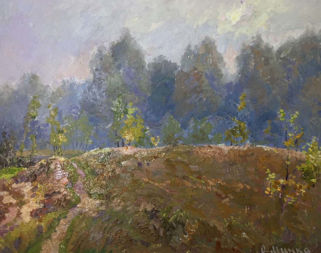 Oil painting Misty morning Alexander Fedorovich Mynka: Title: Oil painting Misty morning Alexander Fedorovich Mynka Description: No.GS 231 *** ABOUT THIS PAINTING *** * TITLE: "Misty morning" * ARTISTS: Alexander Fedorovich Mynka * SIZE: 40x50 cm/'15.74x1