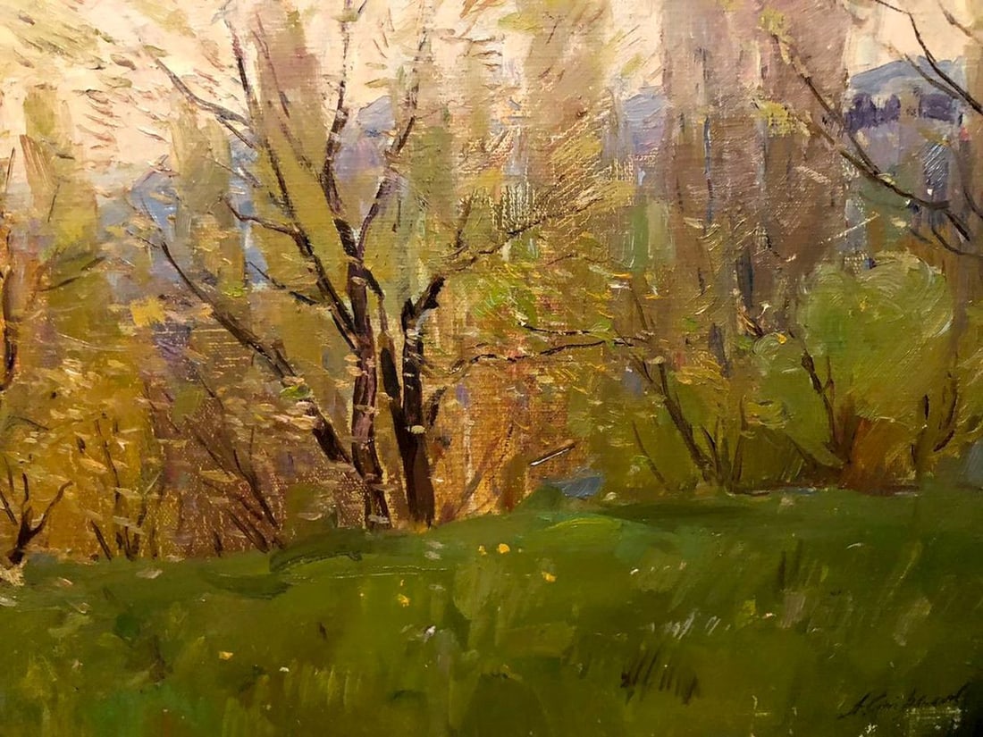 Oil painting First greens Strelov Arkady Efimovich - 4
