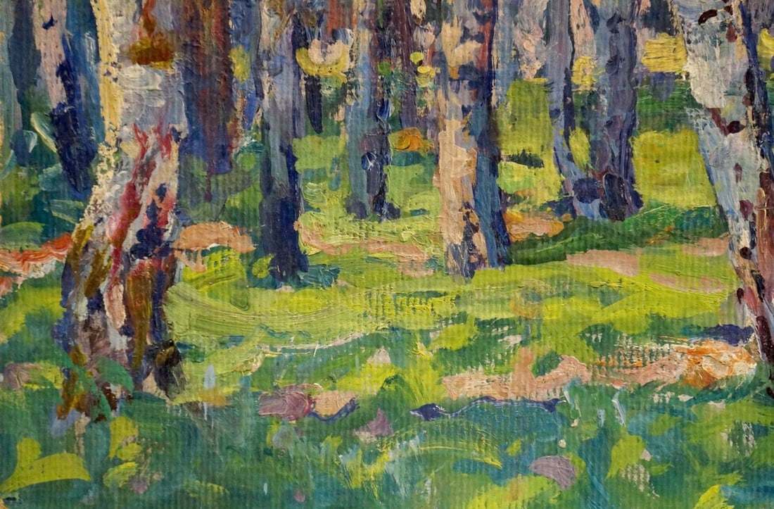 Oil painting Blue birch Fomin Anatoly Nikiforovich - 2