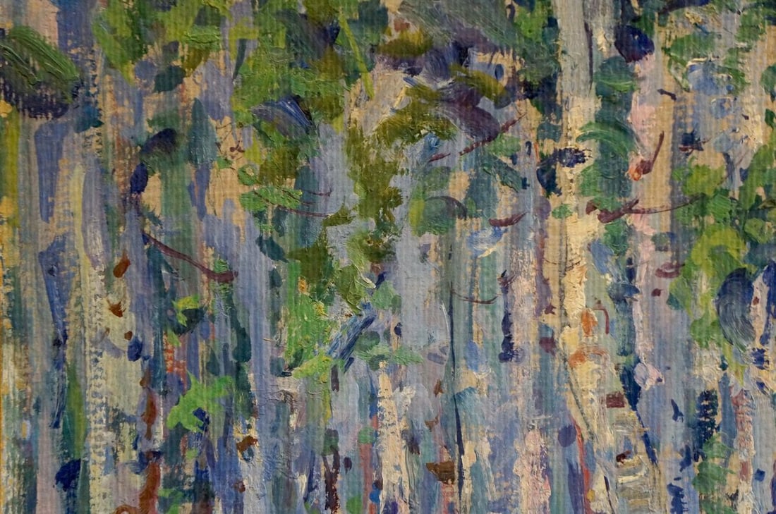 Oil painting Blue birch Fomin Anatoly Nikiforovich - 3