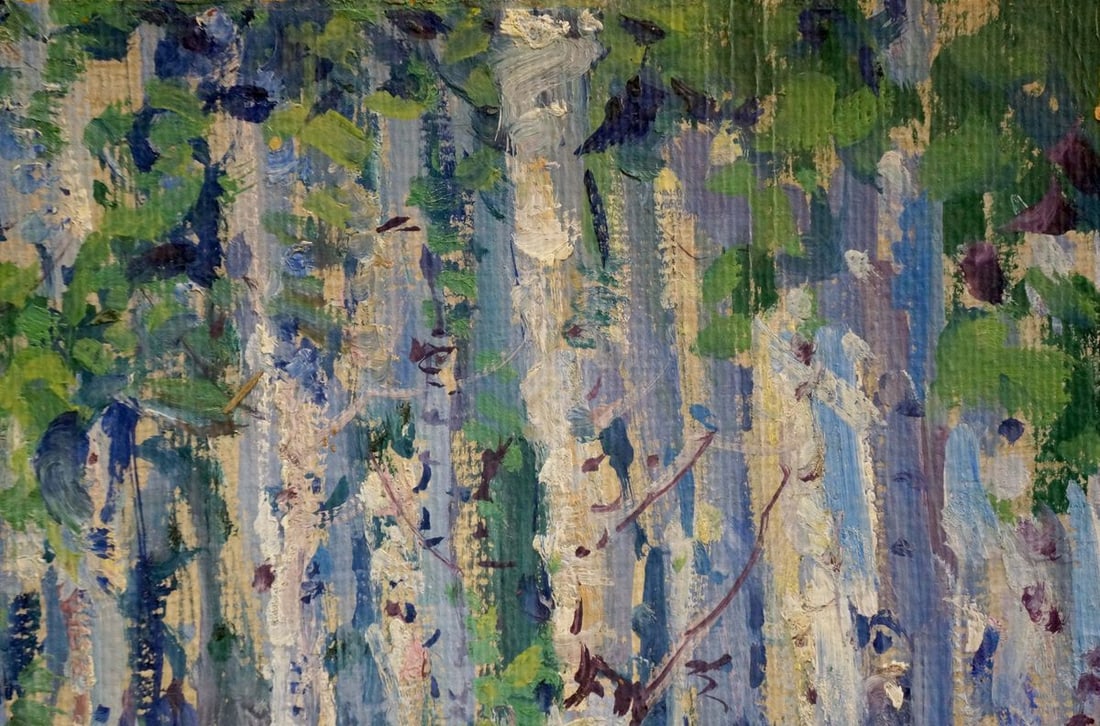 Oil painting Blue birch Fomin Anatoly Nikiforovich - 4