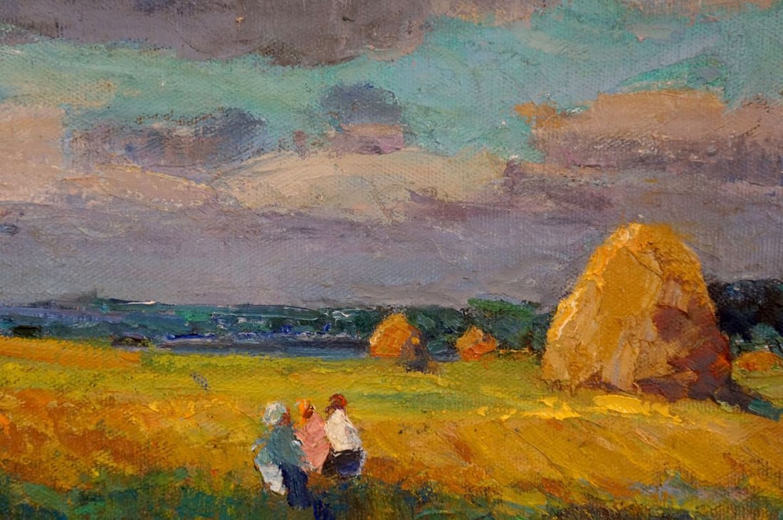 Oil painting People in the field Sevastyanov Viktor Grigorievich - 6